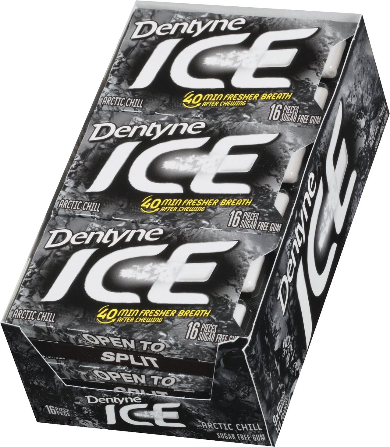 Dentyne Ice Arctic Chill Sugar Free Gum, 16 Pieces, 12-Count