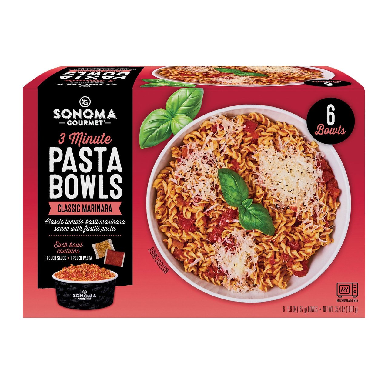 Sonoma Gourmet Bowl Classic Marinara, 6 Pack, 5.9 oz Each - Image 1