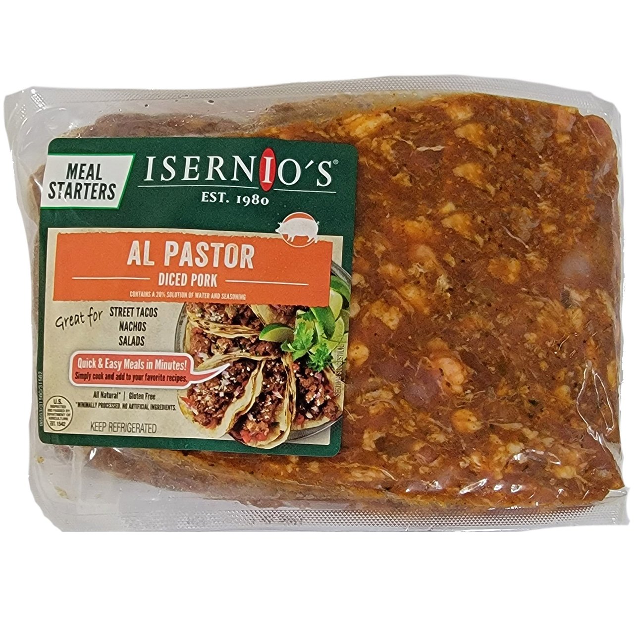 Isernio's Al Pastor Diced Pork Price per Pound - Image 1