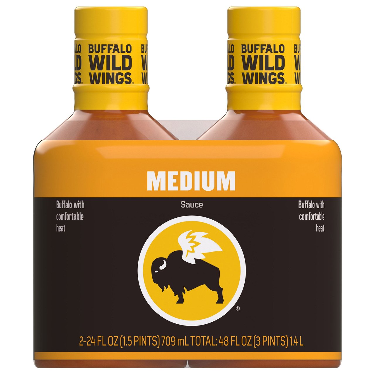 Buffalo Wild Wings Medium Buffalo Sauce, 24 oz, 2-Count - Image 1