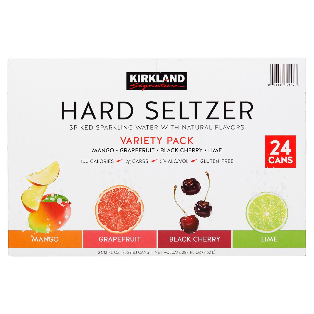 Kirkland Signature Hard Seltzer Variety USA 24/12oz