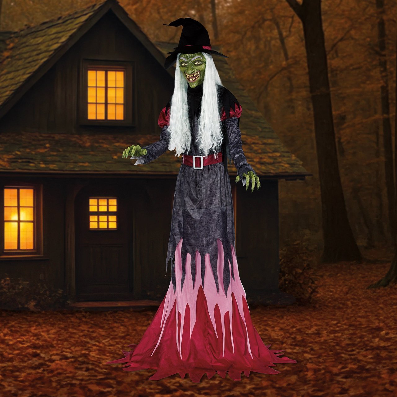 12' ANIMATED WITCH WITH LED BLINKING EYES - Image 1