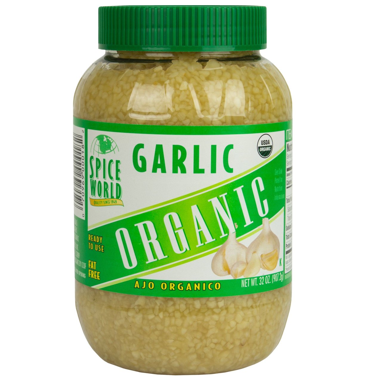 Spice World Organic Minced Garlic 32 oz - Image 1
