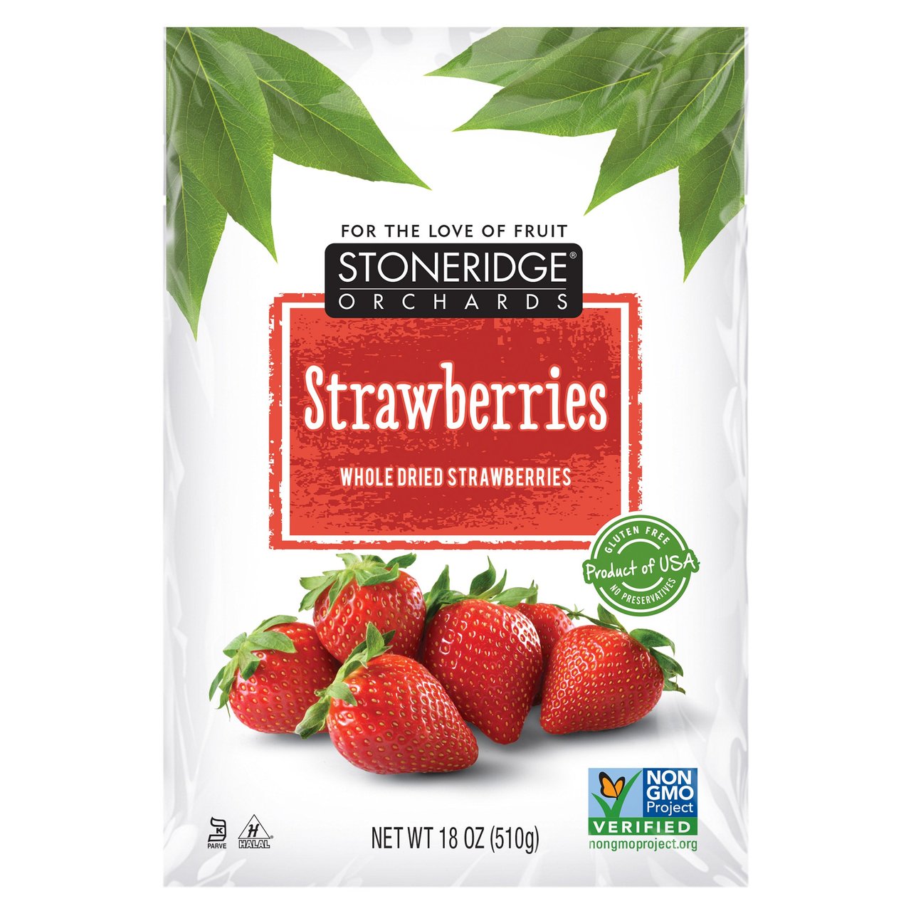 Stoneridge Orchards Dried Strawberries 18 oz Bag - Image 1