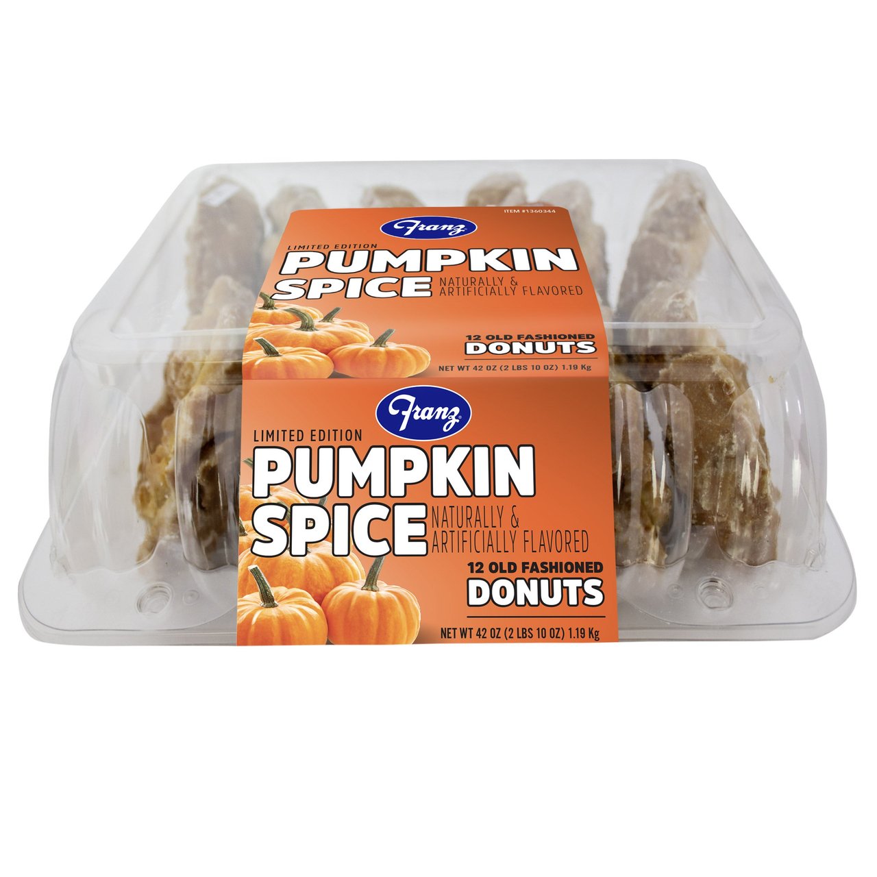 Franz Old Fashioned Pumpkin Spice Donut, 12 CT, 27 oz - Image 1