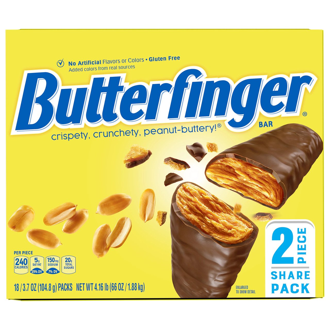Butterfinger Share Size Candy Bar, 3.7 oz, 18-Count - Image 1