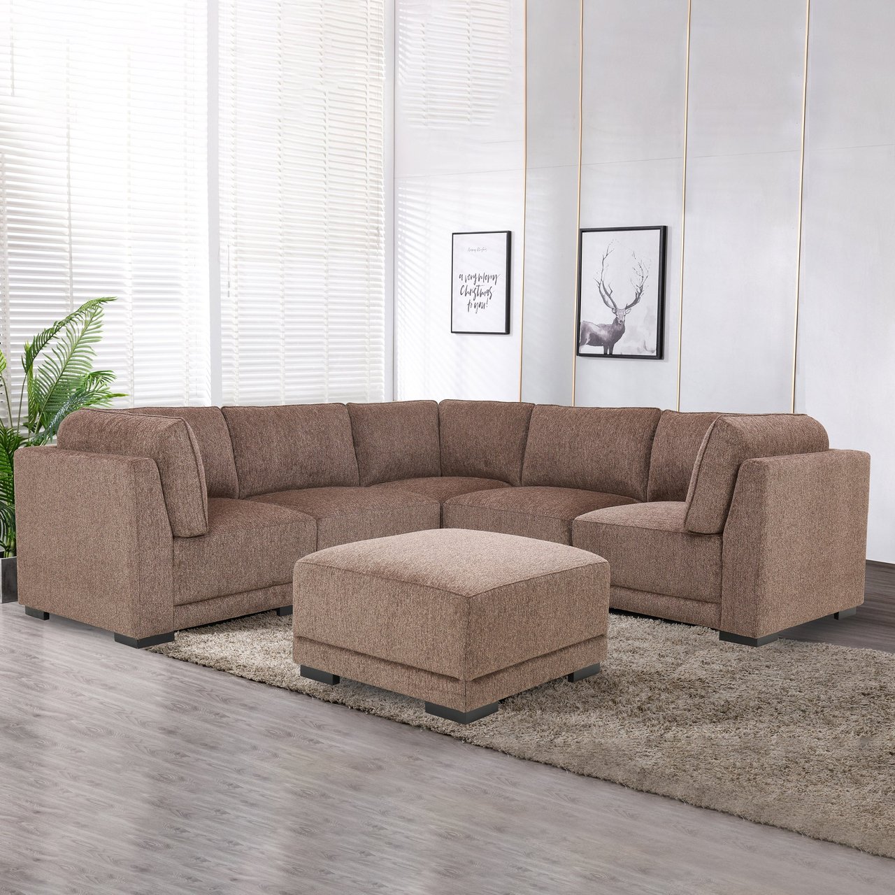 Belize 6-Piece Fabric Modular Sectional - Image 1
