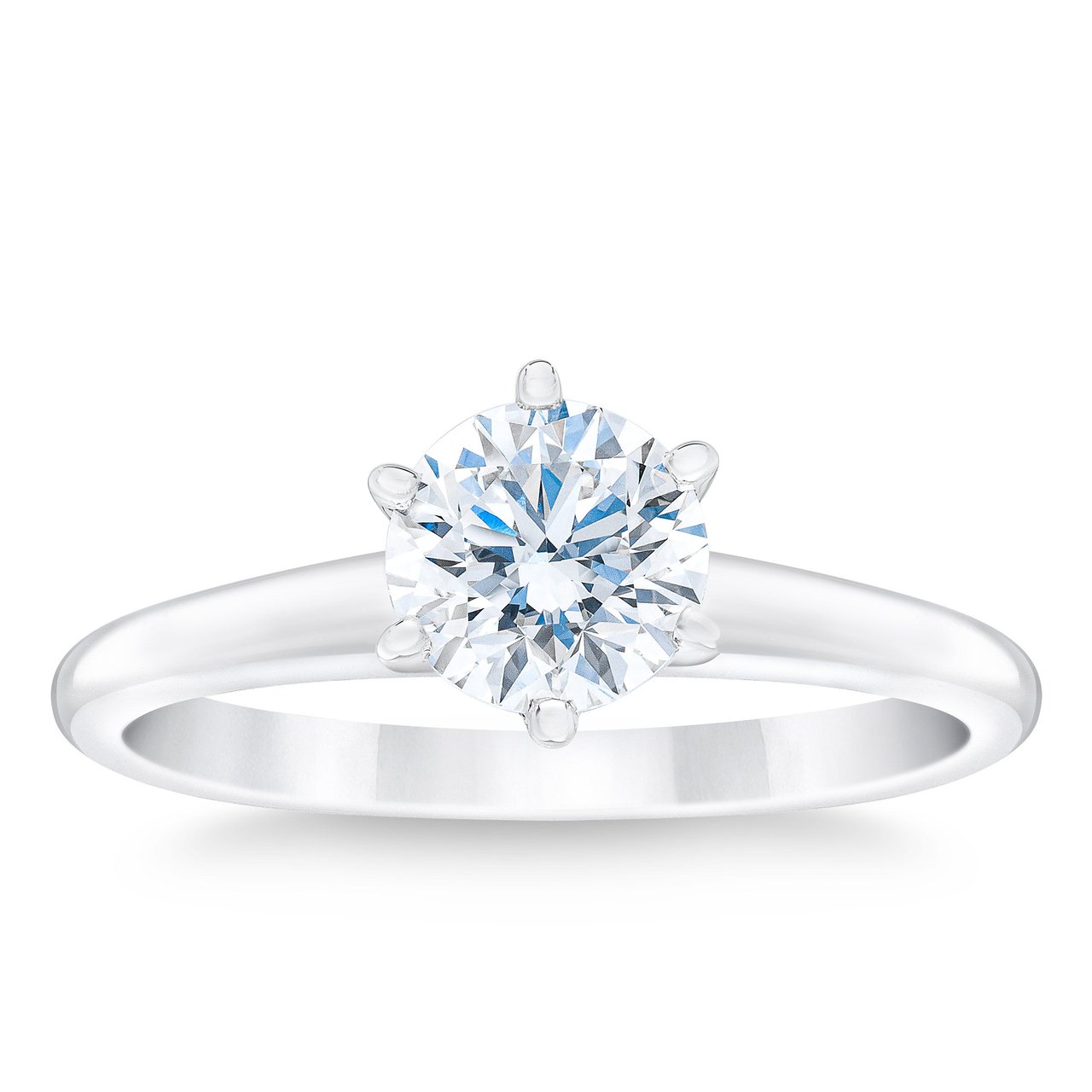 1.10 ct Round Brilliant Platinum Solitaire Ring, VS2 Clarity, "I" Color - Image 1
