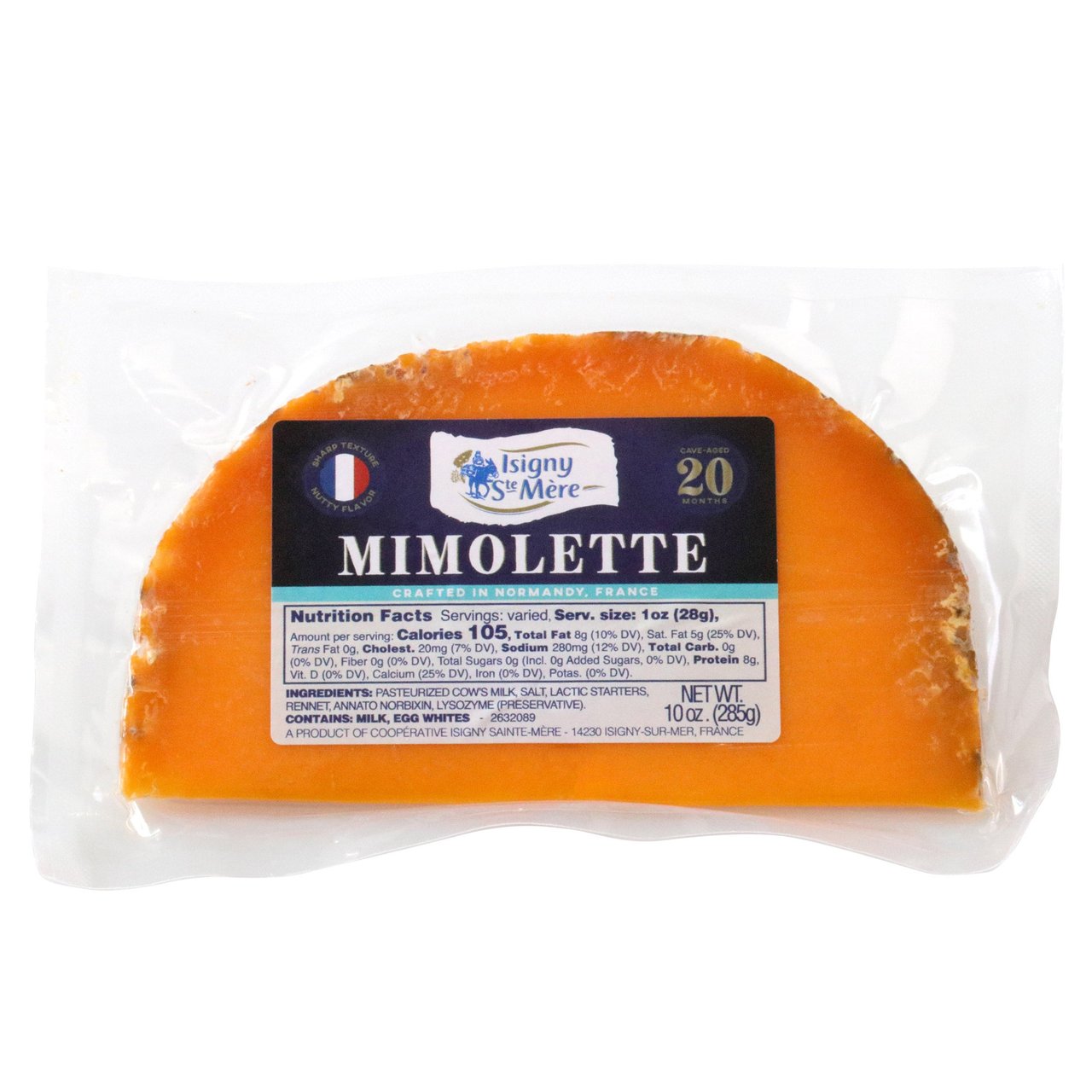 Mimolette 20 Month Aged Cheese, Imported from France, 10.58 oz - Image 1