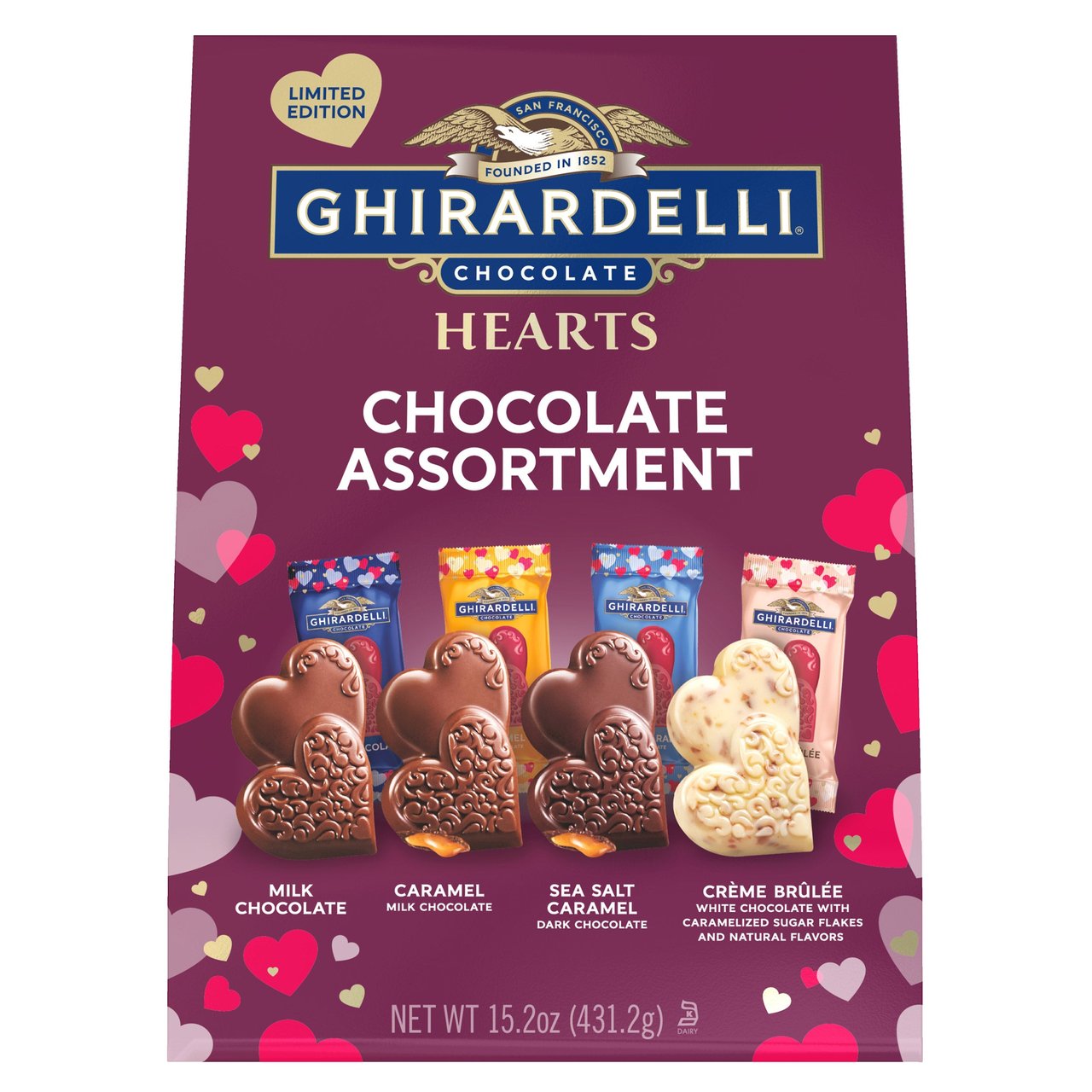 Ghirardelli Duet Hearts 15.2 Ounces - Image 1