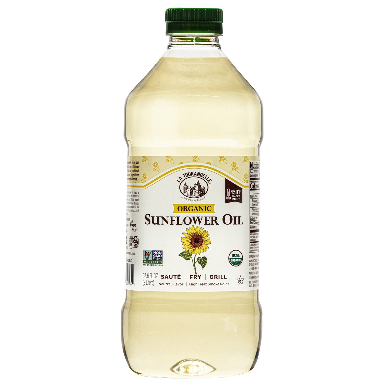 La Tourangelle Organic Sunflower Oil, 2 Liter - Image 1