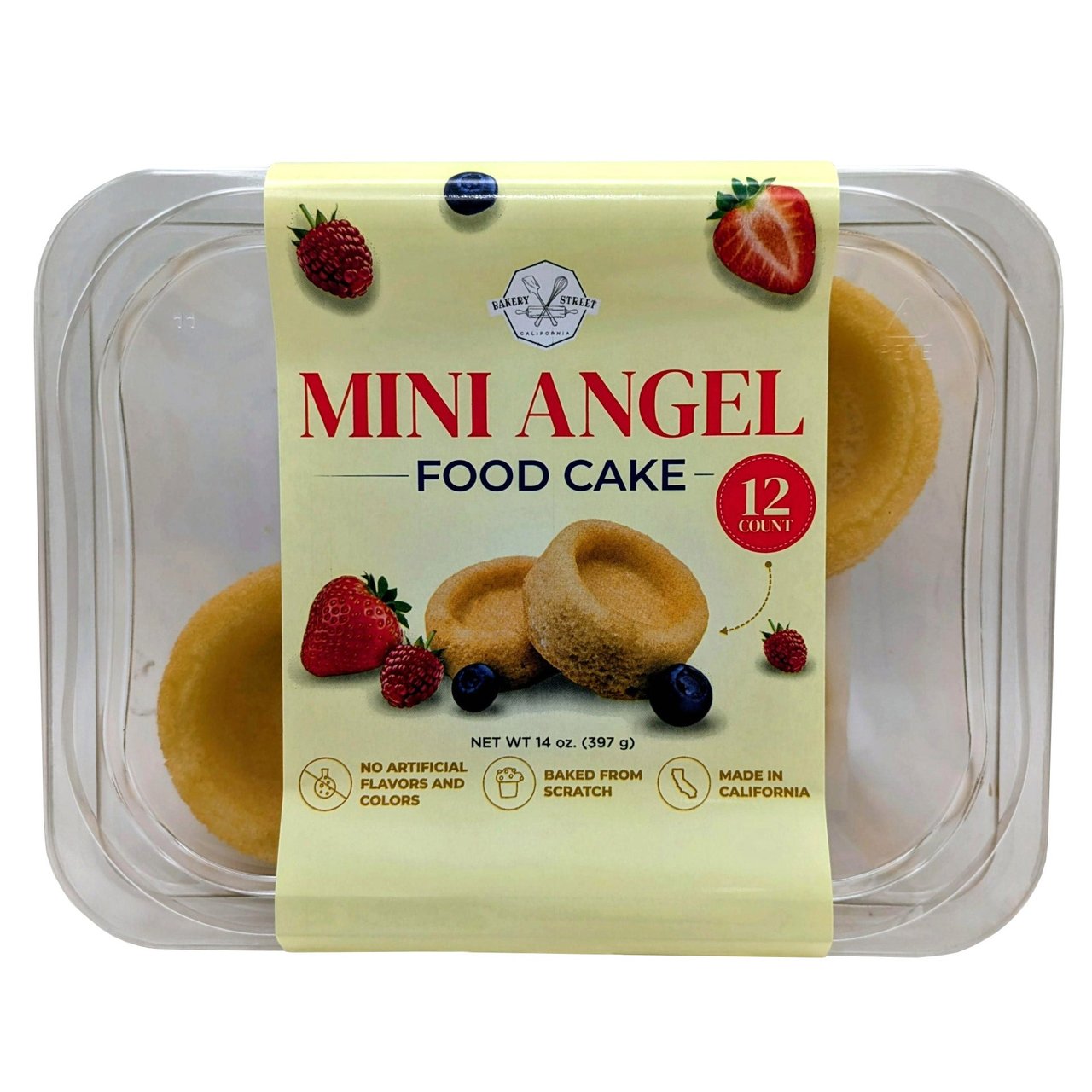 Bakery Street Mini Angel Food Cakes, 12-Pack / 14 oz Net Wt - Image 1