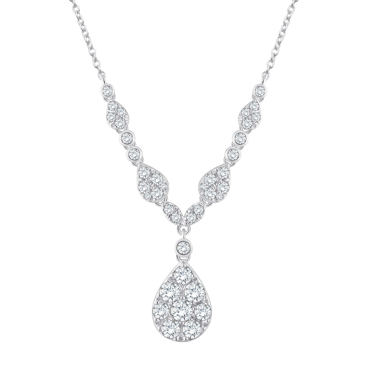 14kt White Gold VS2 I 2.00 ctw Round Brilliant Diamond Necklace - Image 1
