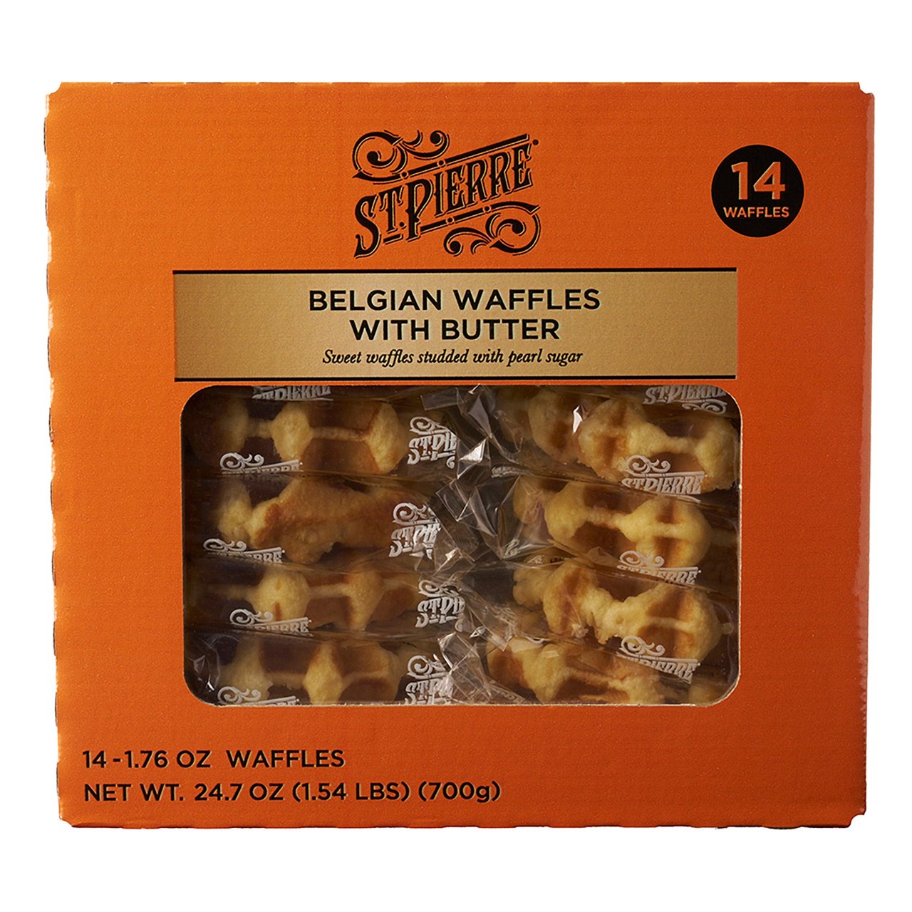 St. Pierre Belgian Waffles, 14 Count, 1.76 oz Each - Image 1