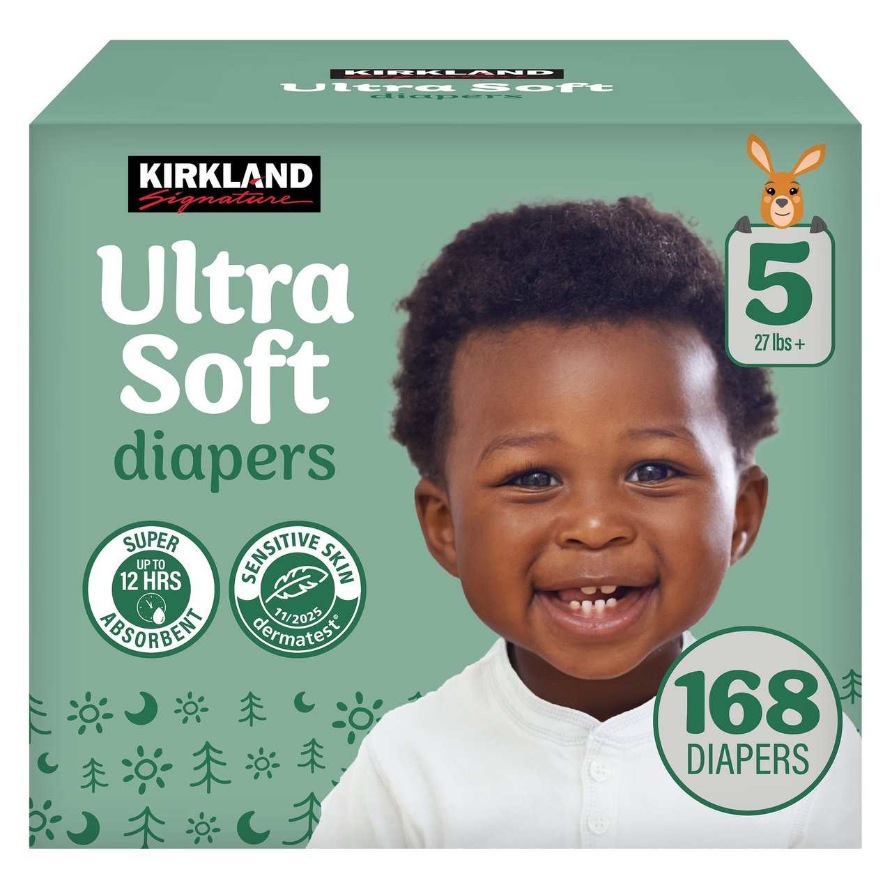 Kirkland Signature Diapers Size 5, 168 CT - Image 1