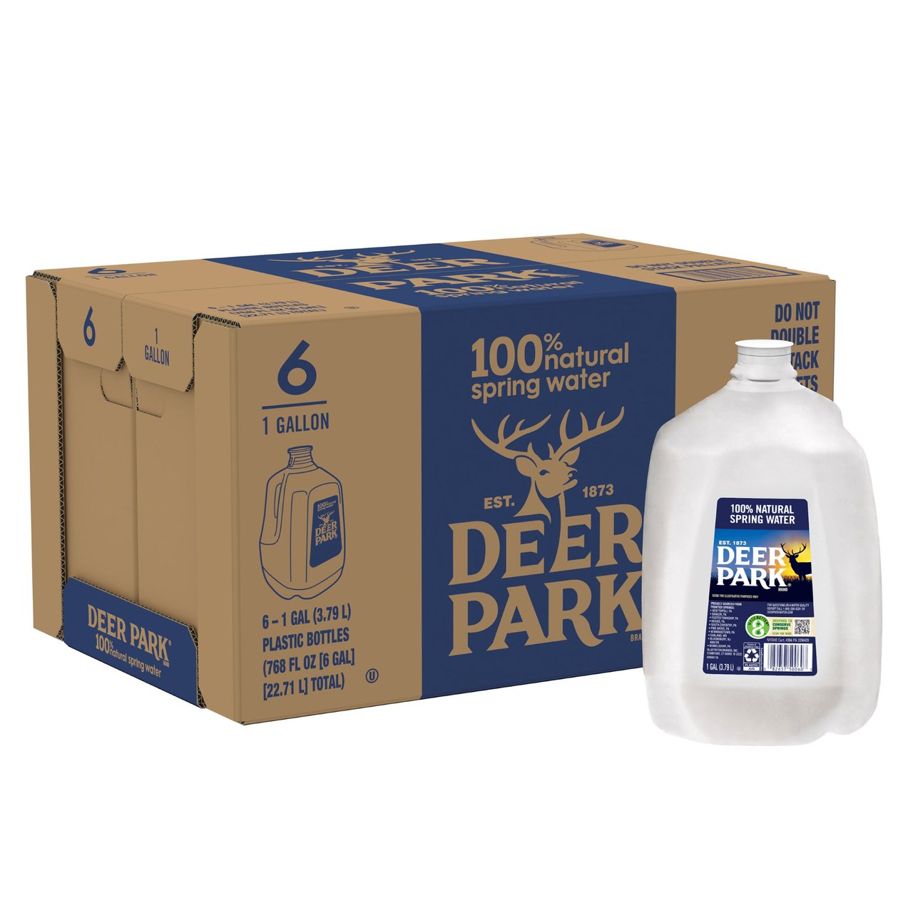 Deer Park Water 6-Pack 1 Gallon (24 Quarts) Case Sale Only - Image 1