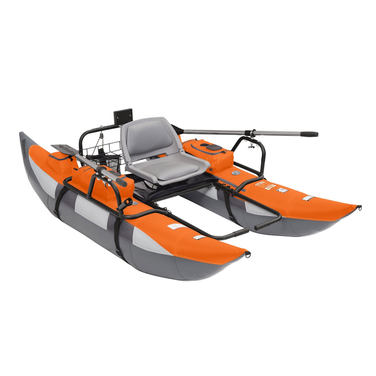 Wilderness 22 Inflatable Pontoon Boat - Orange - Image 1