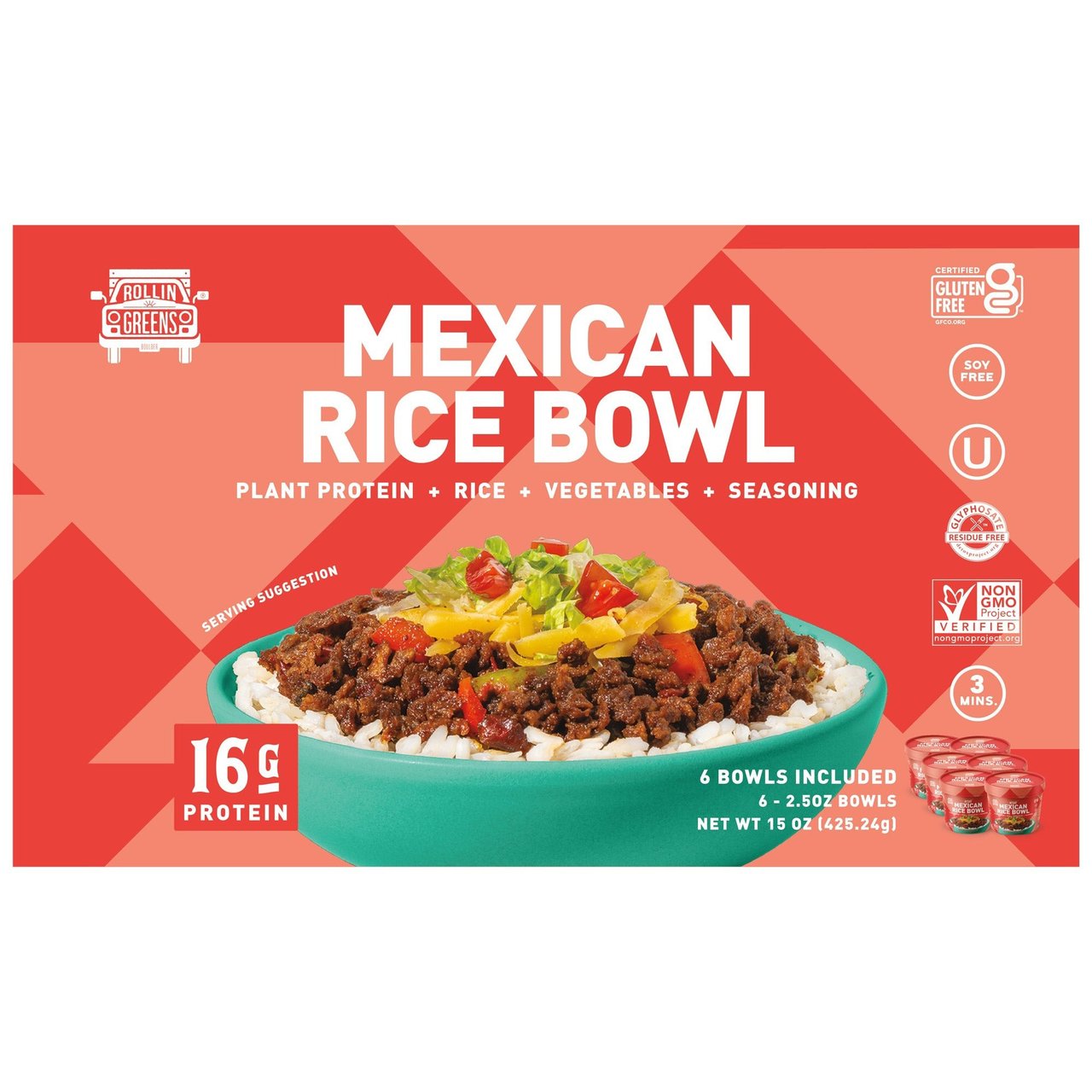 RollinGreens Mexican Protein Bowl 6/2.5 oz - Image 1