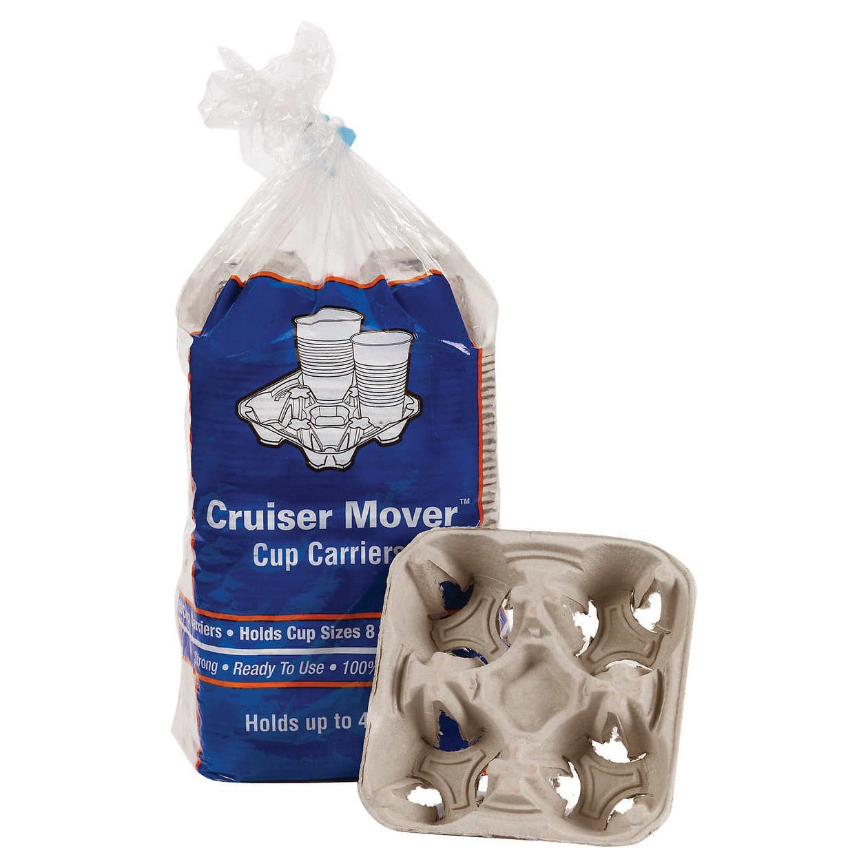 Pactiv Cruiser Mover 4-Cup Beverage Carrier, 50 ct