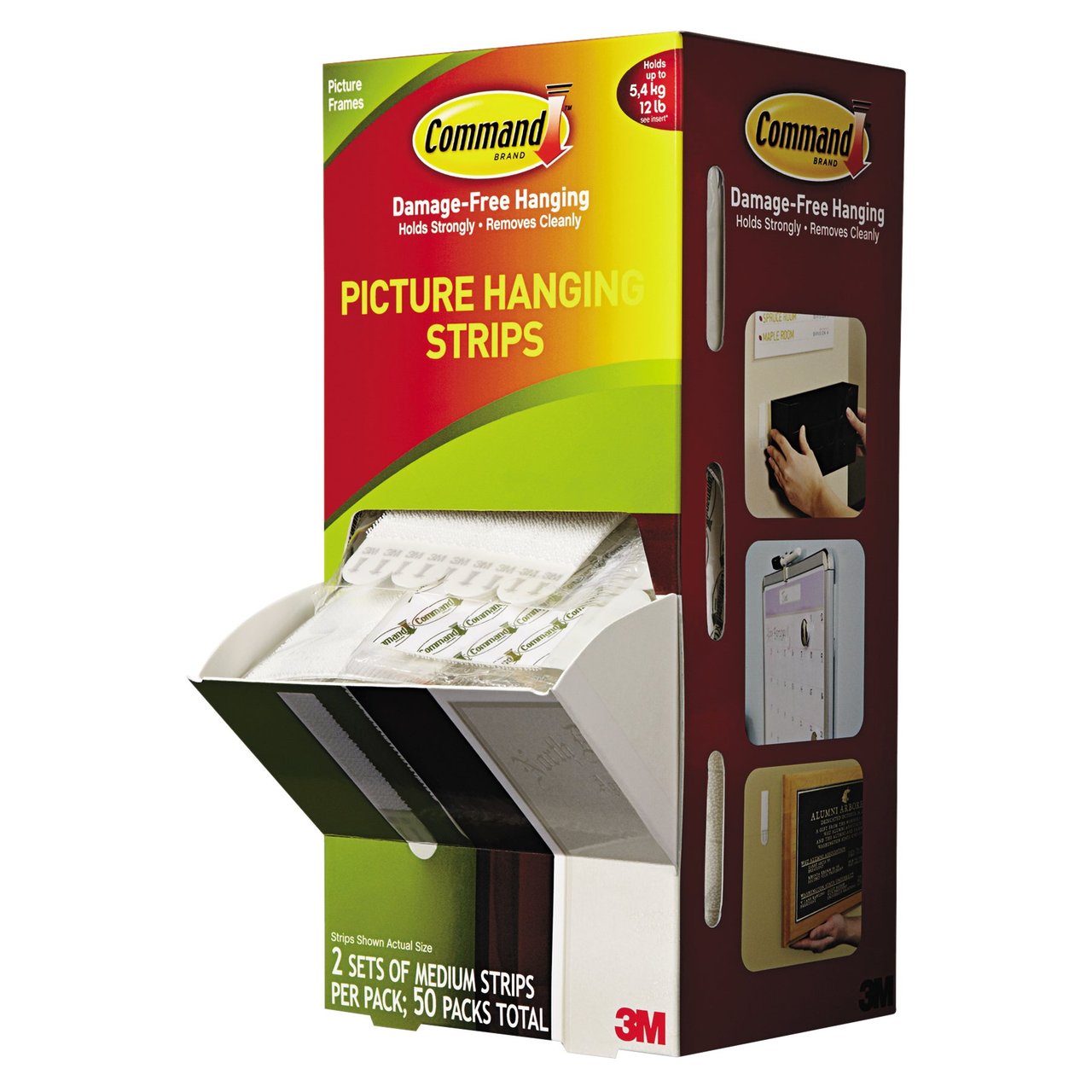 3M Command White Picture Hanging Strips, Medium, 50 Count - Image 1