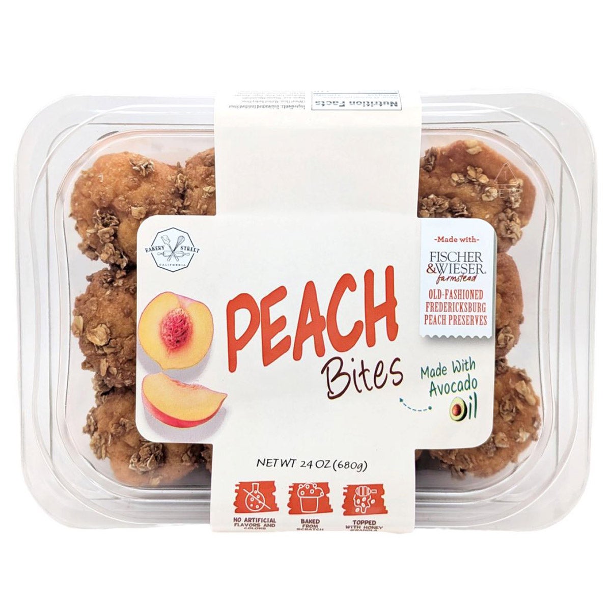 Bakery Street Peach Bites 24 oz - Image 1