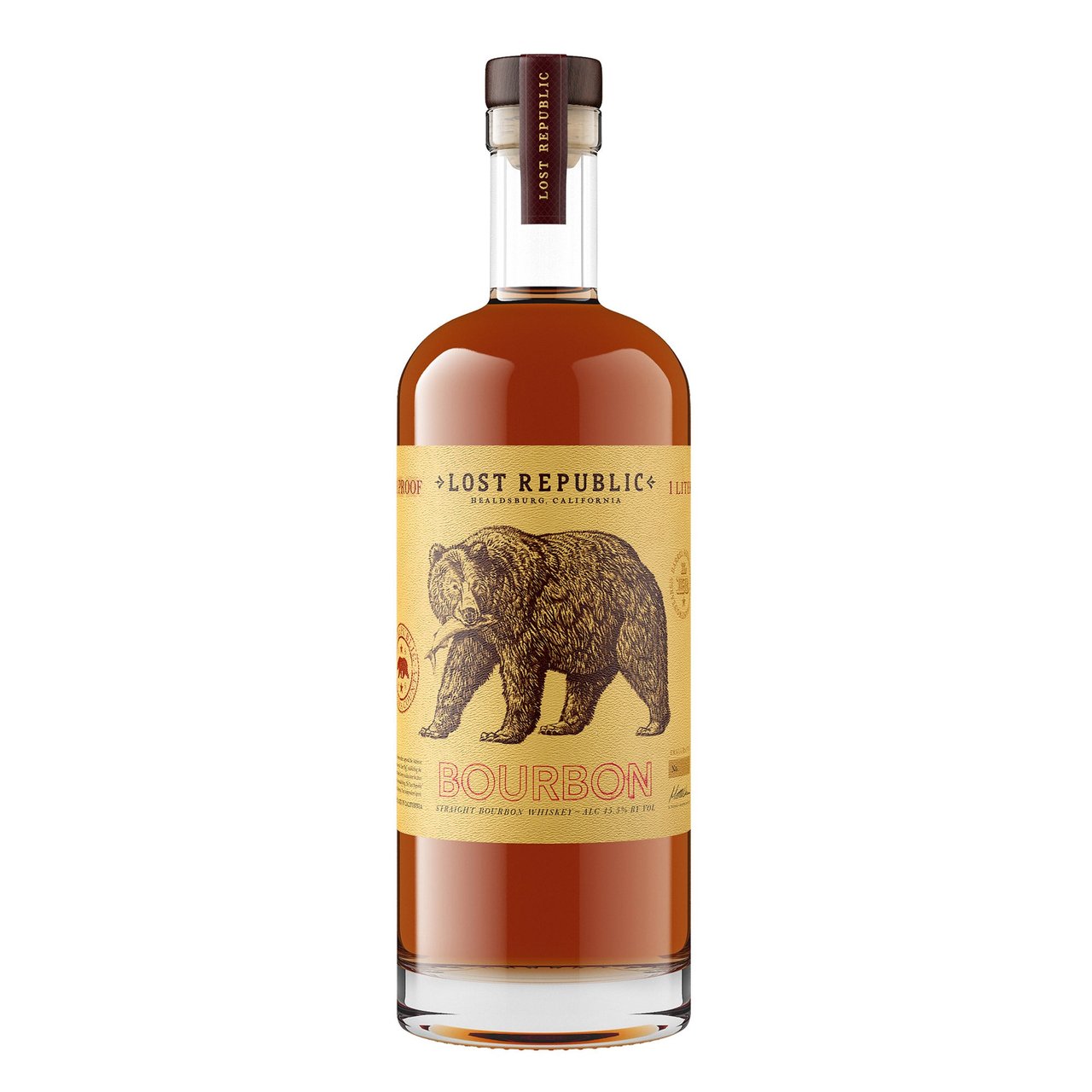 Lost Republic Straight Bourbon California 1L - Image 1