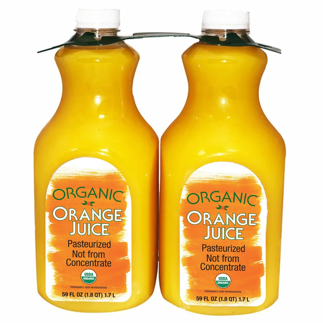 Kirkland Signature Organic Orange Juice, 2 x 59 fl oz (3.68 qts) - Image 1