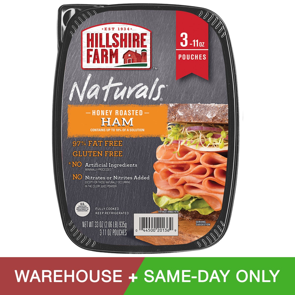 Hillshire Farms Naturals Honey Ham, 3 x 11 oz - Image 1