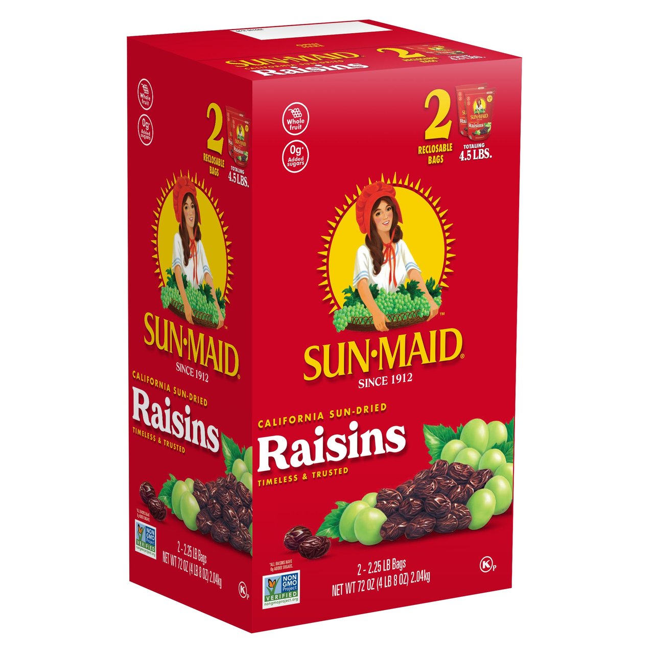Sun-Maid California Sun-Dried Raisins, 2-Pack (2 x 2.25 lb) - Image 1