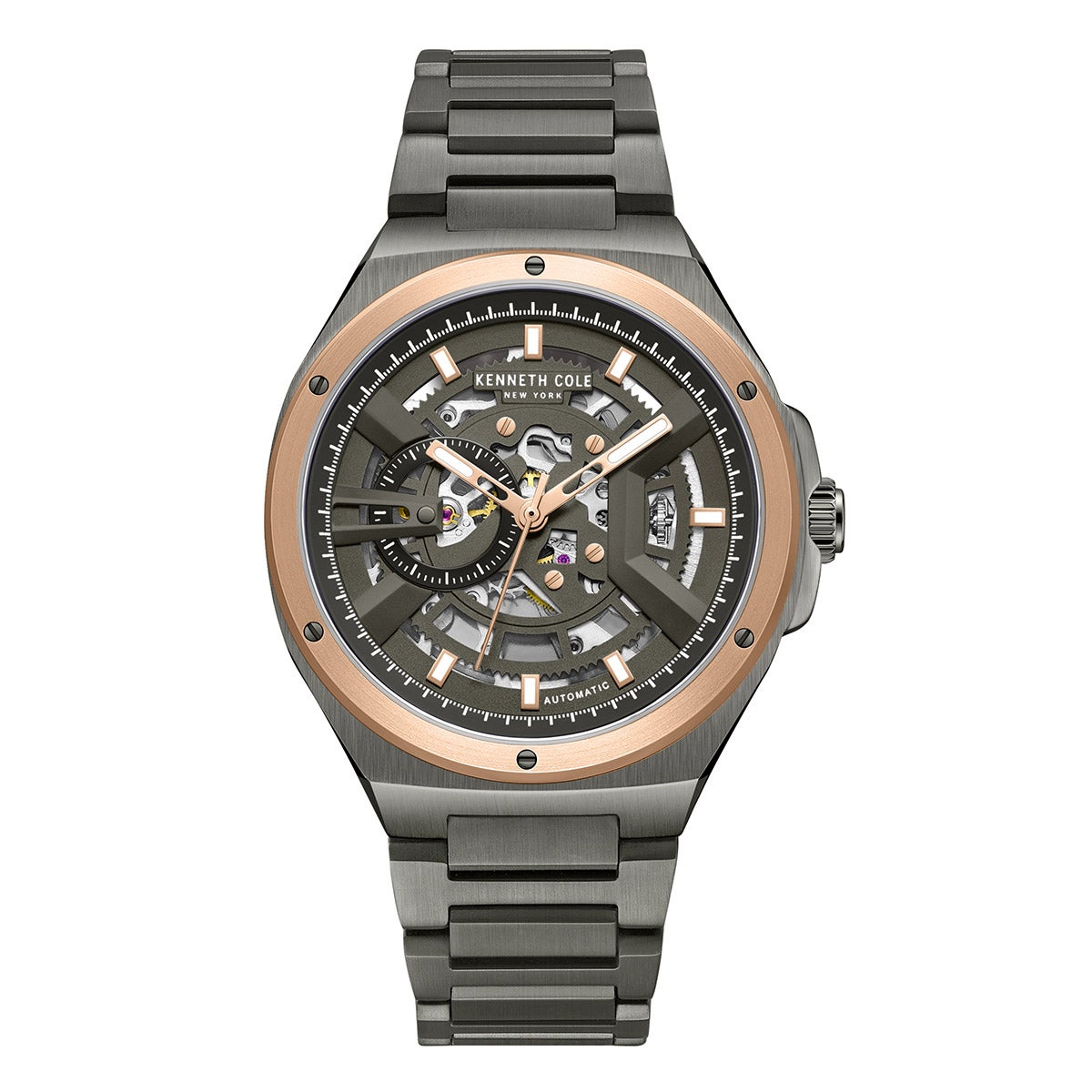 Kenneth Cole New York Stainless Steel Men's Automatic Skeleton Watch - Image 1