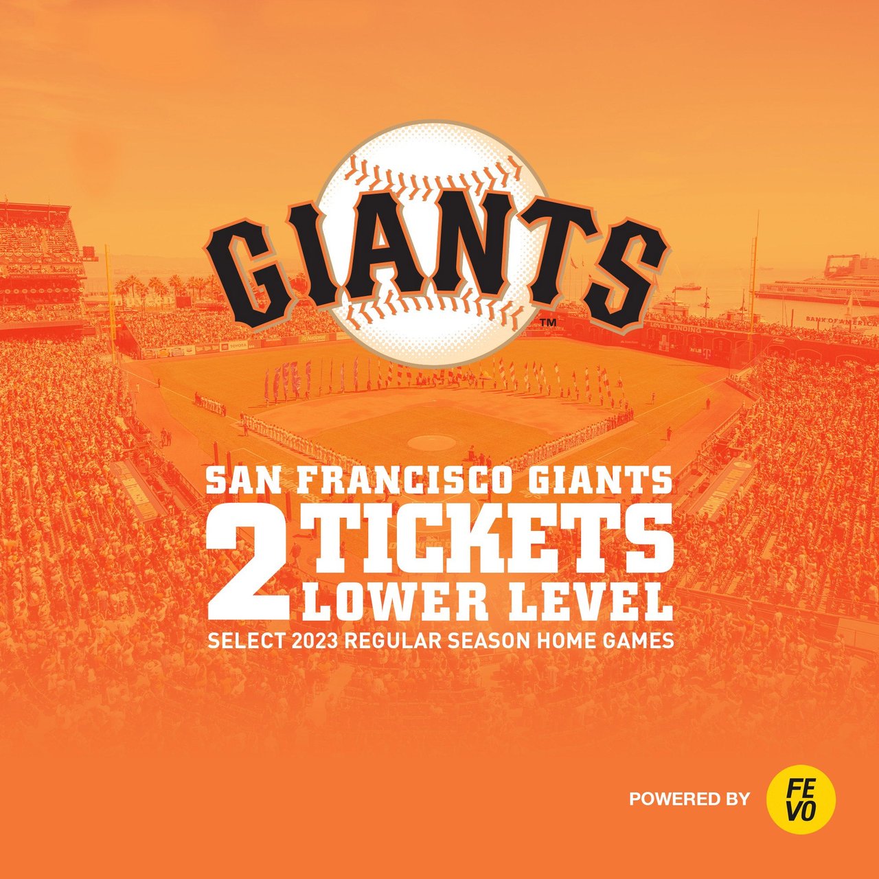 MLB San Francisco Giants 2 Lower Level Tickets (Non-Refundable eVoucher)