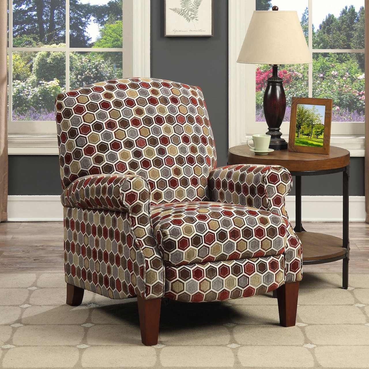 Synergy Home Brooke Fabric Pushback Recliner - Image 1