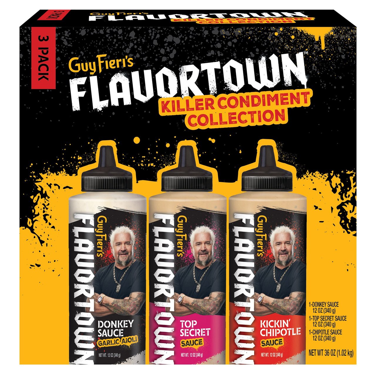 GUY FIERI'S FLAVORTOWN CONDIMENT COLLECTION 3/12 OZ - Image 1