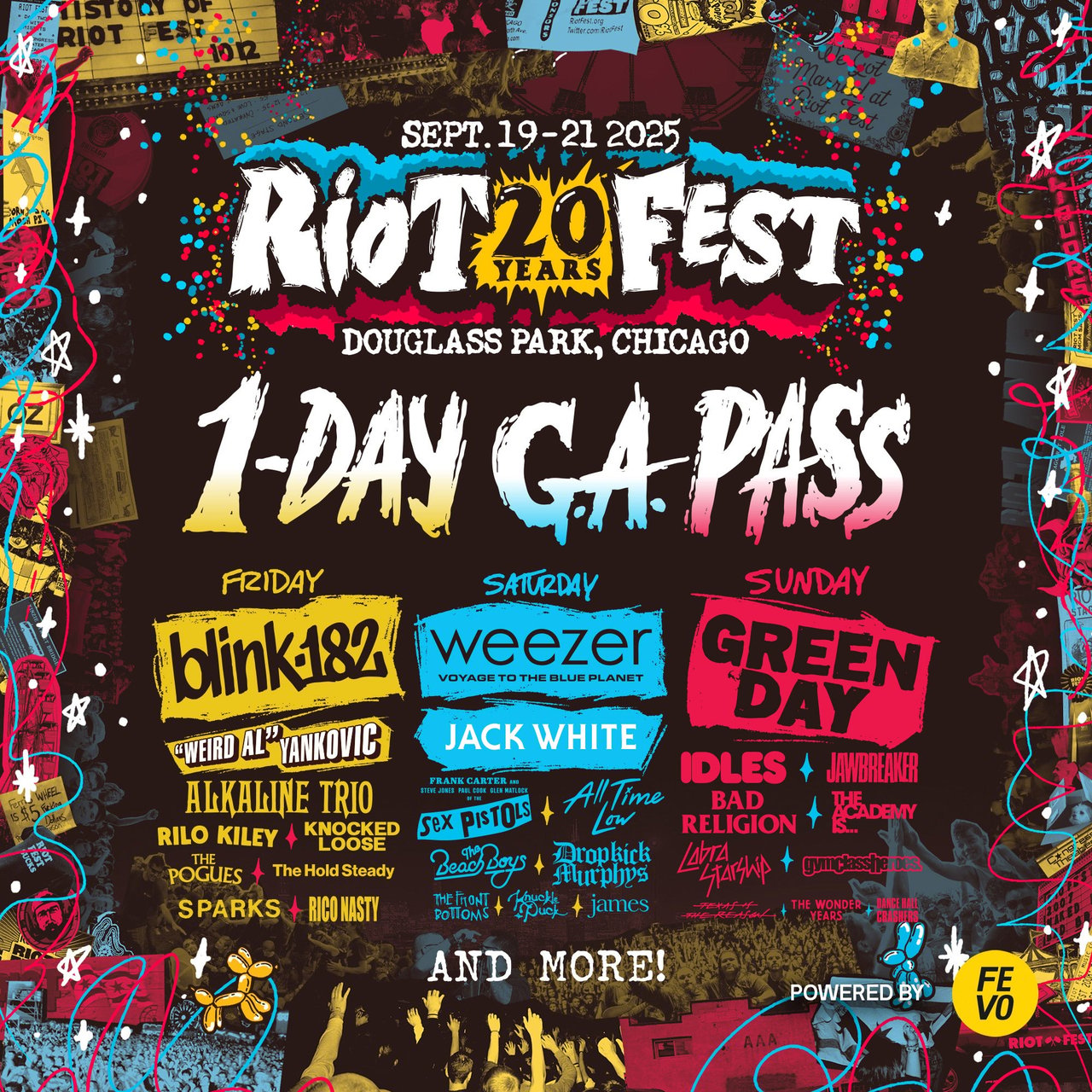 Riot Fest 1-Day GA Pass (Non-Refundable)