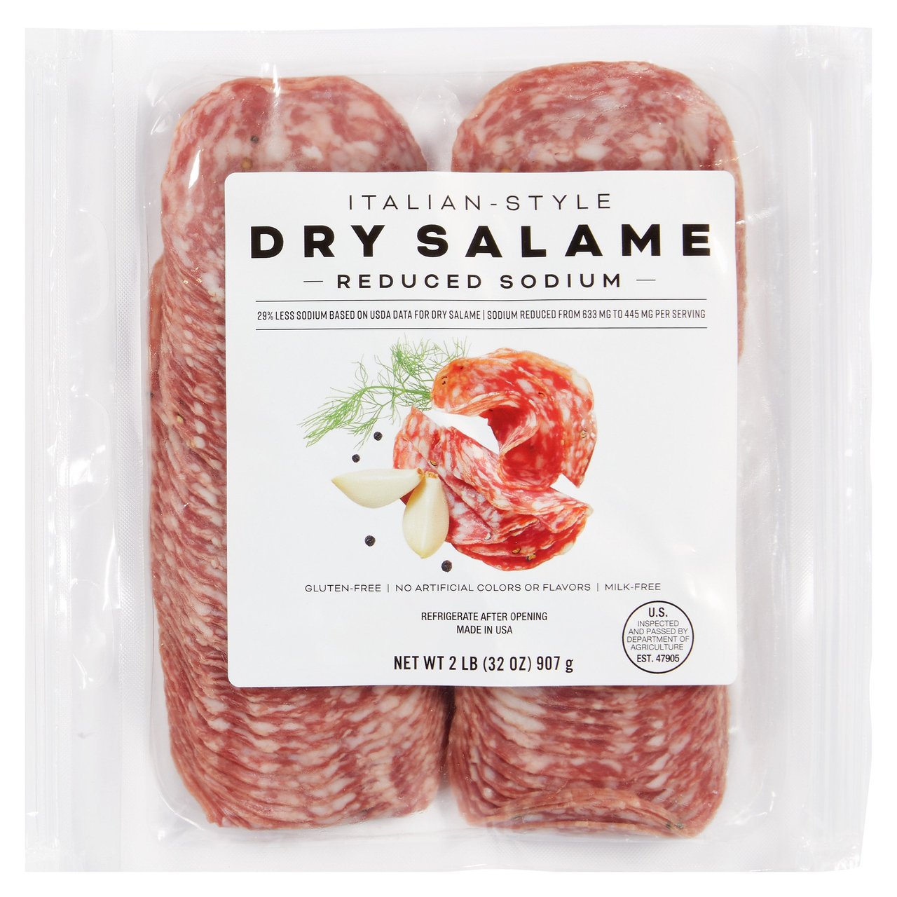 Reduced Sodium Salame, 2/1 LB - Image 1