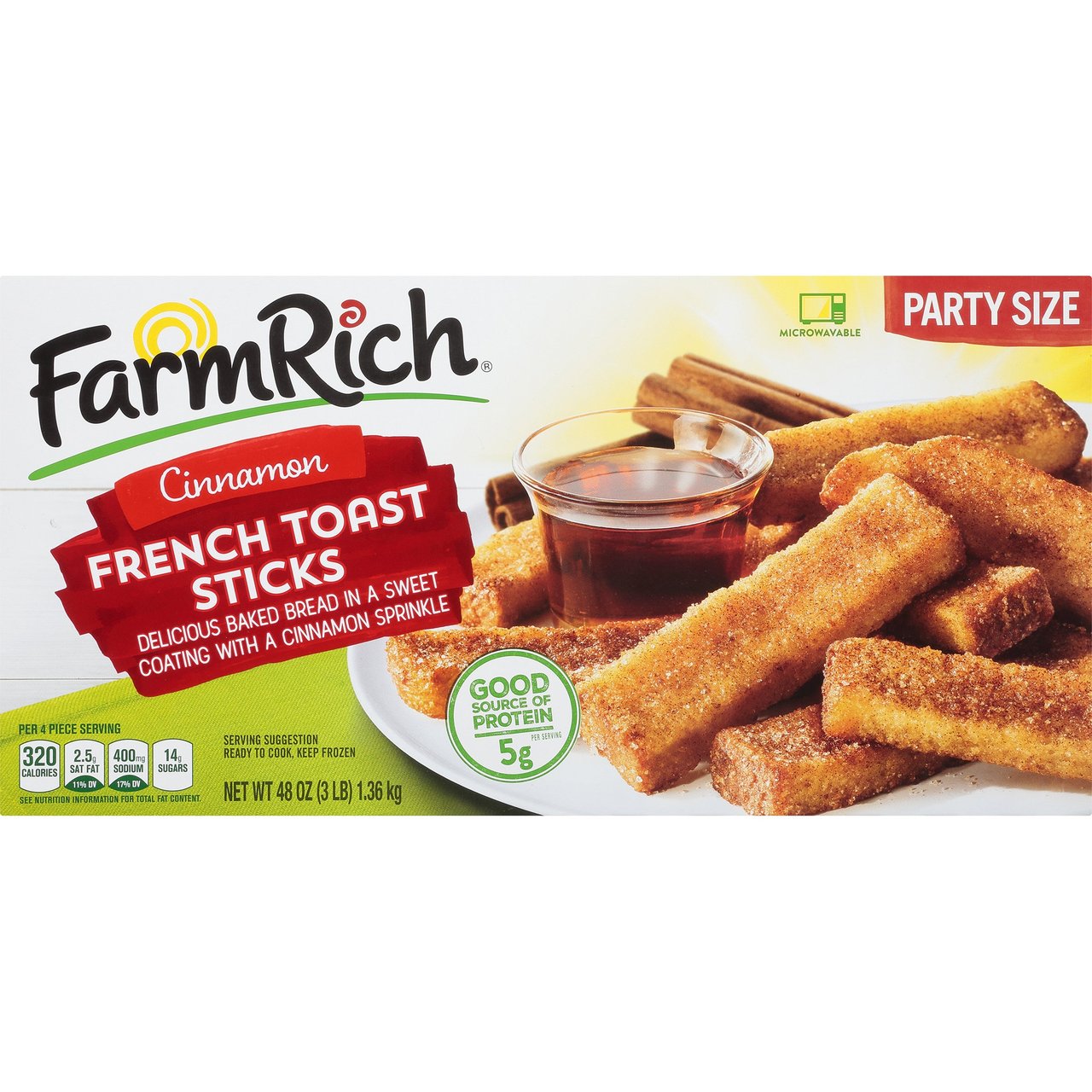 Farm Rich French Toast Sticks, Cinnamon, 48 oz - Image 1