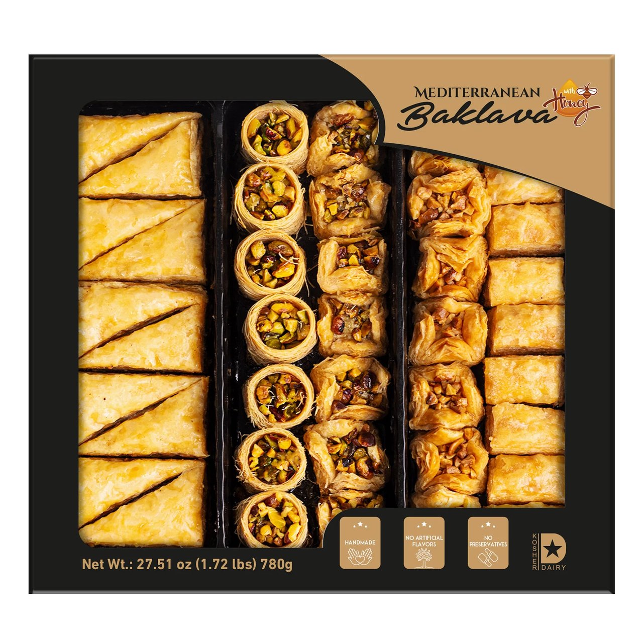 Baklava Made Better Mediterranean Baklava with Honey, 27.51 oz - Image 1