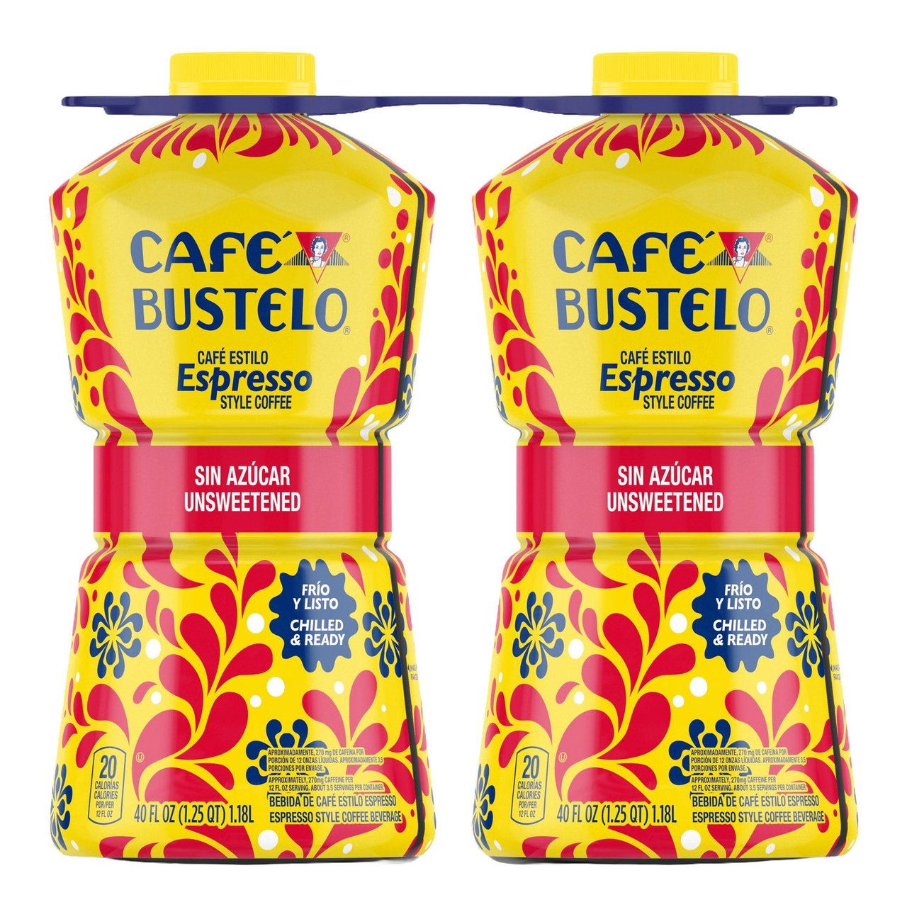 Café Bustelo Unsweetened Espresso Blend 2/40 oz - Image 1