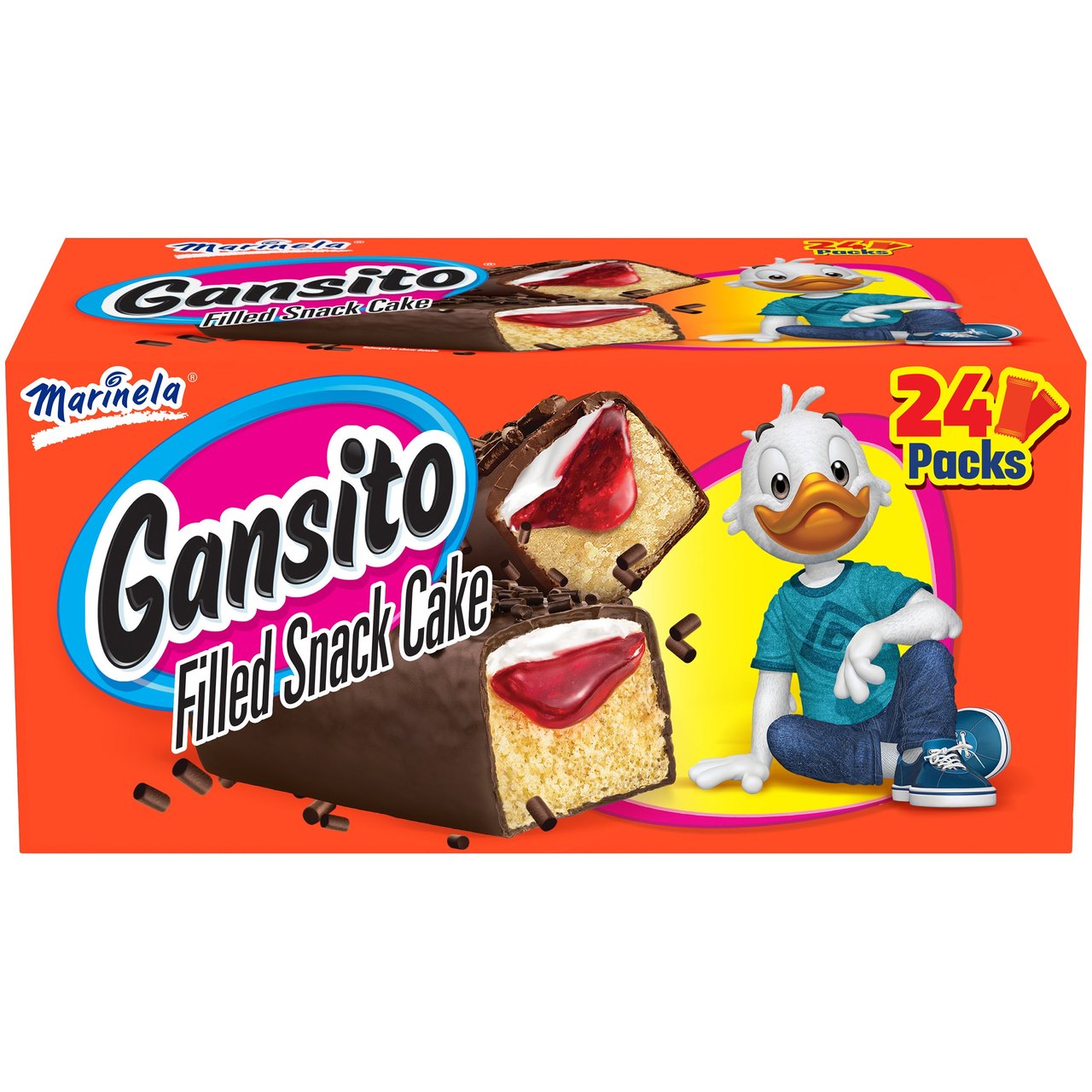 Marinela Gansito Cakes, 24 ct