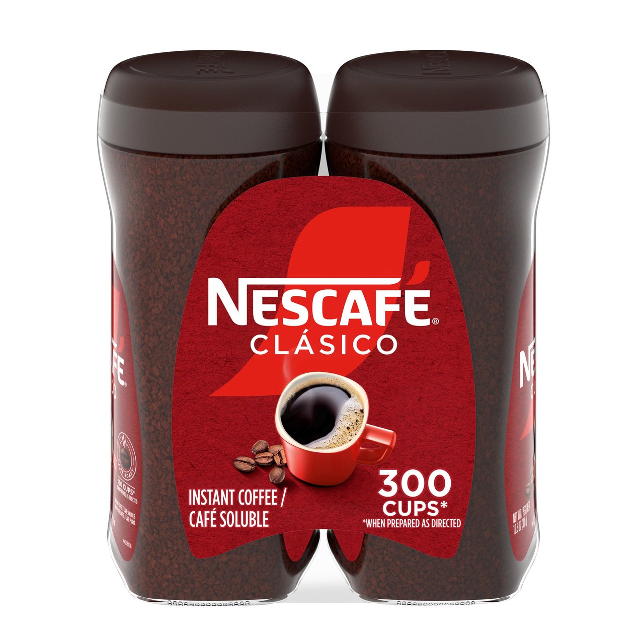 Nescafé Clásico Instant Coffee, Dark Roast, 2-Pack (10.5 oz each) - Image 1