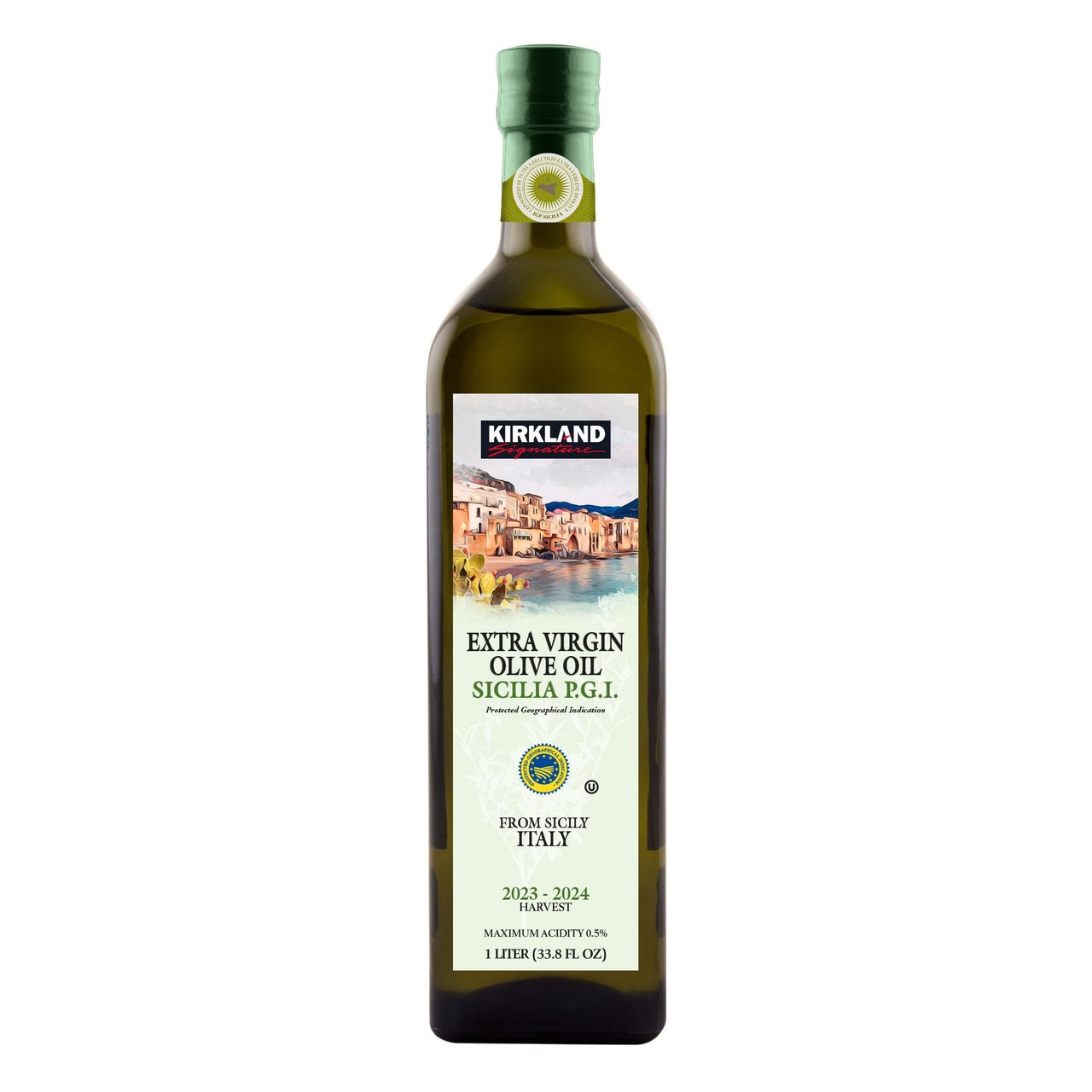 Kirkland Signature Sicilia Extra Virgin Olive Oil 1 Liter - Image 1