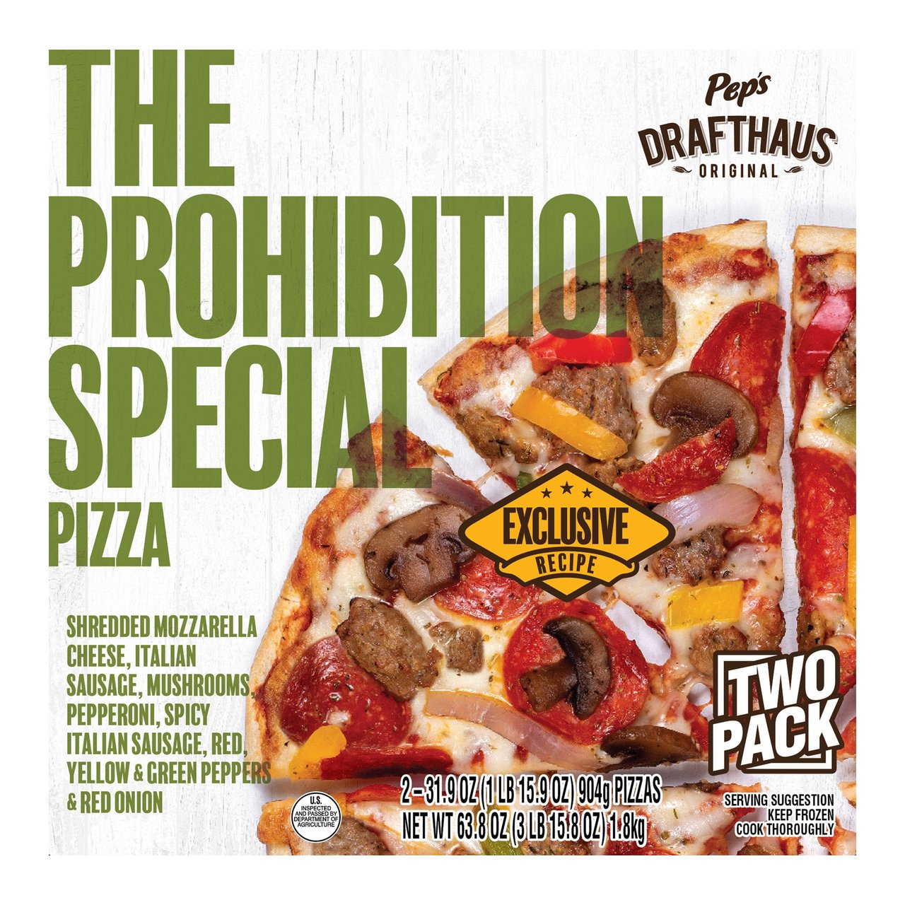 Pep's Drafthaus Prohibition Special Pizza, 2 ct