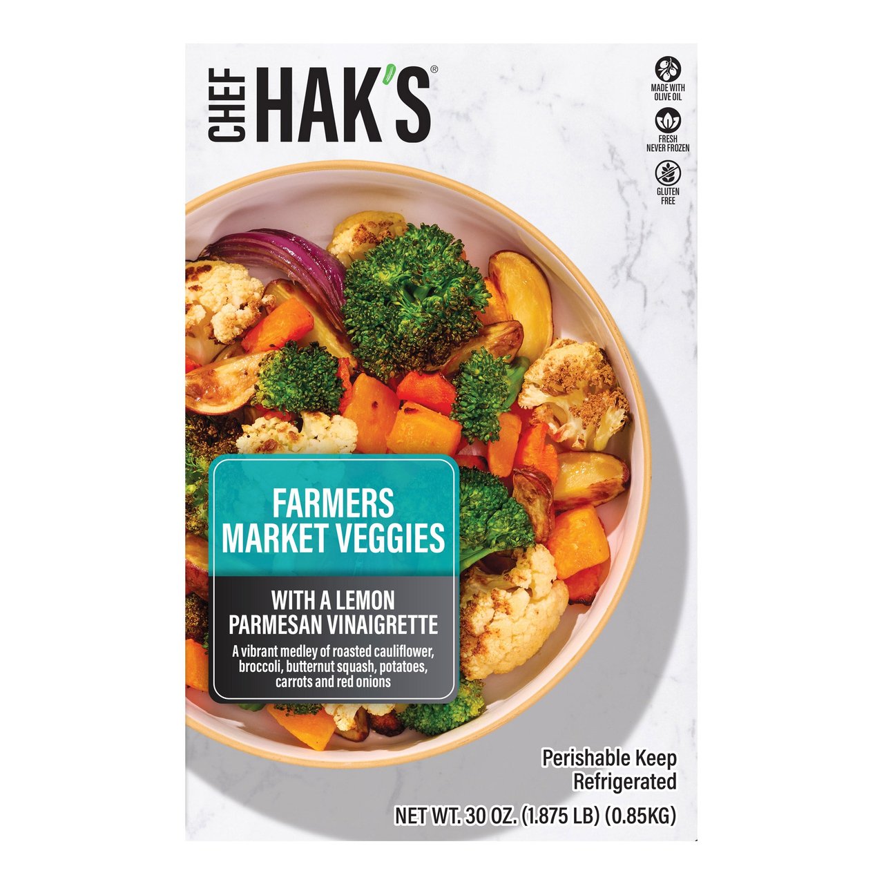 Chef Hak's Farmers Market Veggies with Lemon Parmesan Vinaigrette 2/15 oz - Image 1