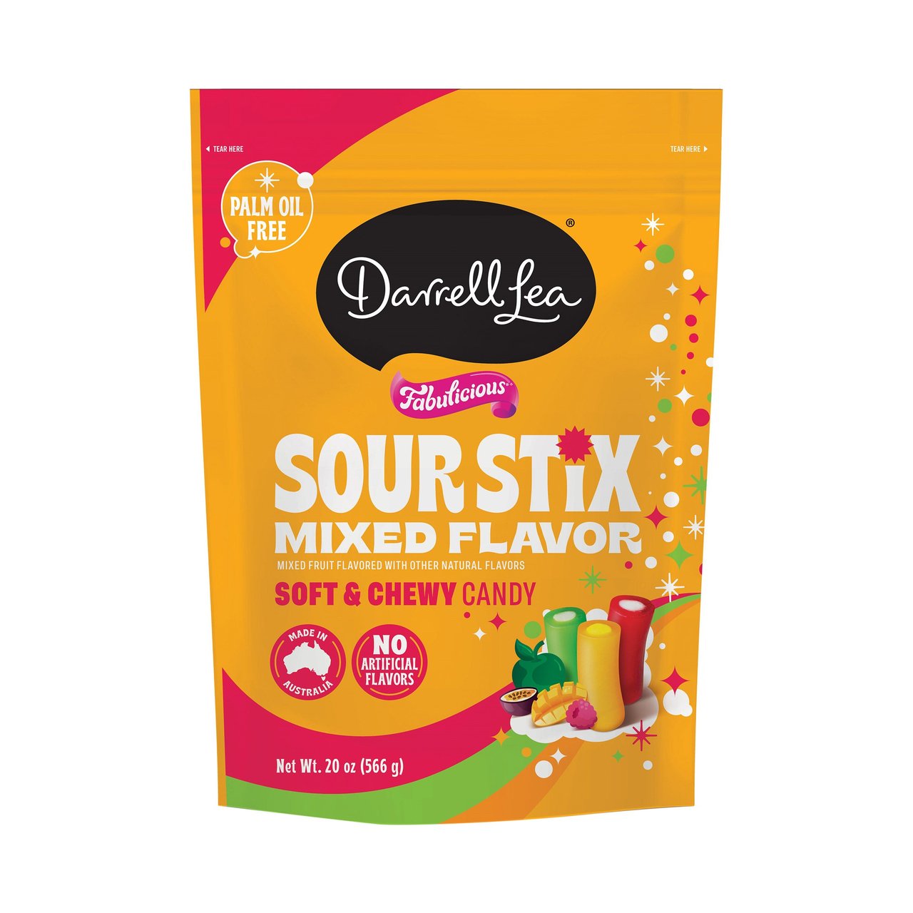 Darrell Lea Sour Stix 20 Ounces - Image 1