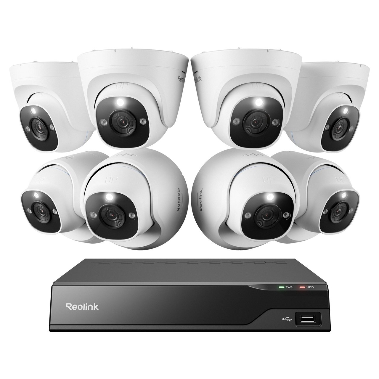 REOLINK 4K 8MP WIRED 8-CH NVR SYSTEM WITH 8-DOME CAMS ^ - Image 1