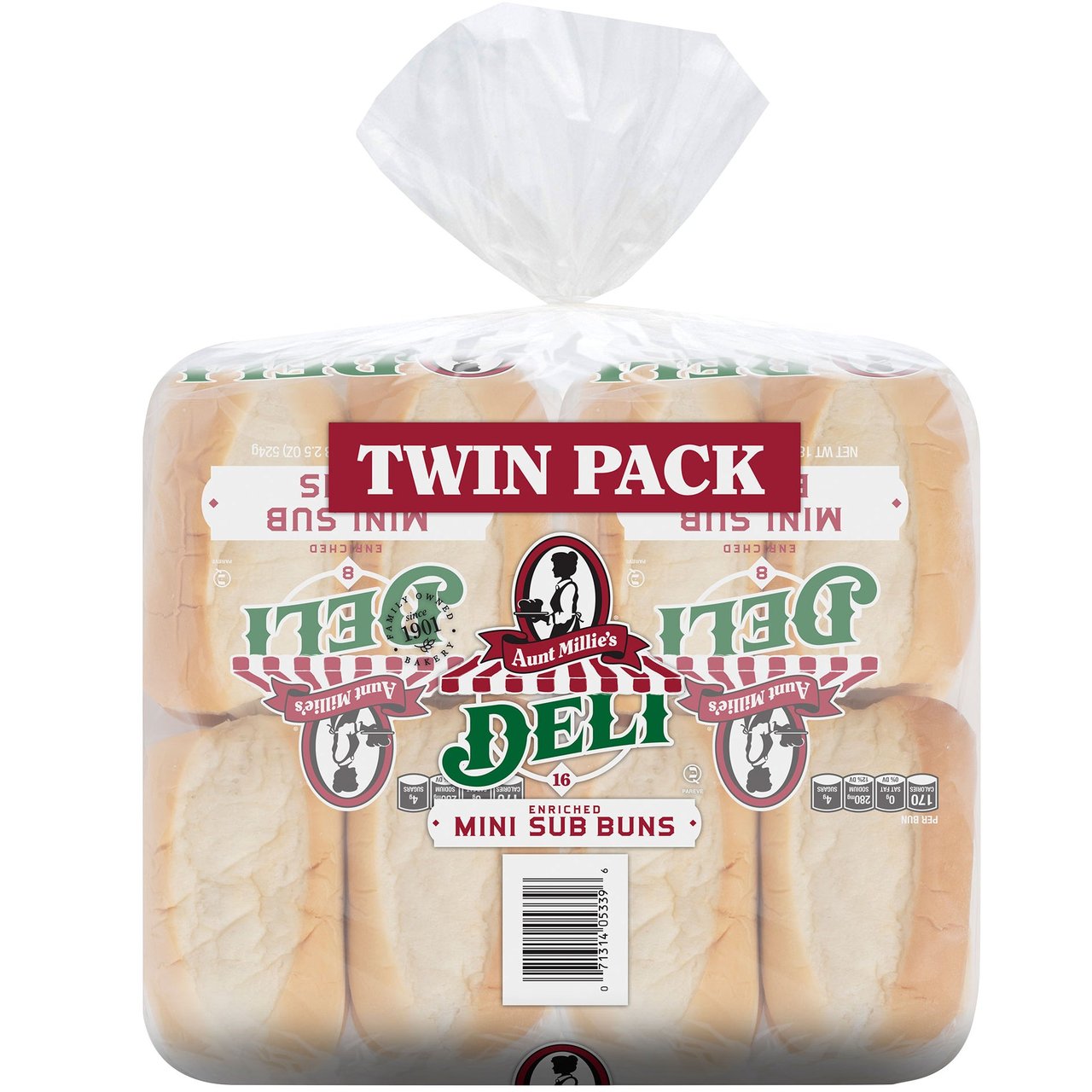 Aunt Millie's Deli Enriched Mini Sub Buns 16 CT