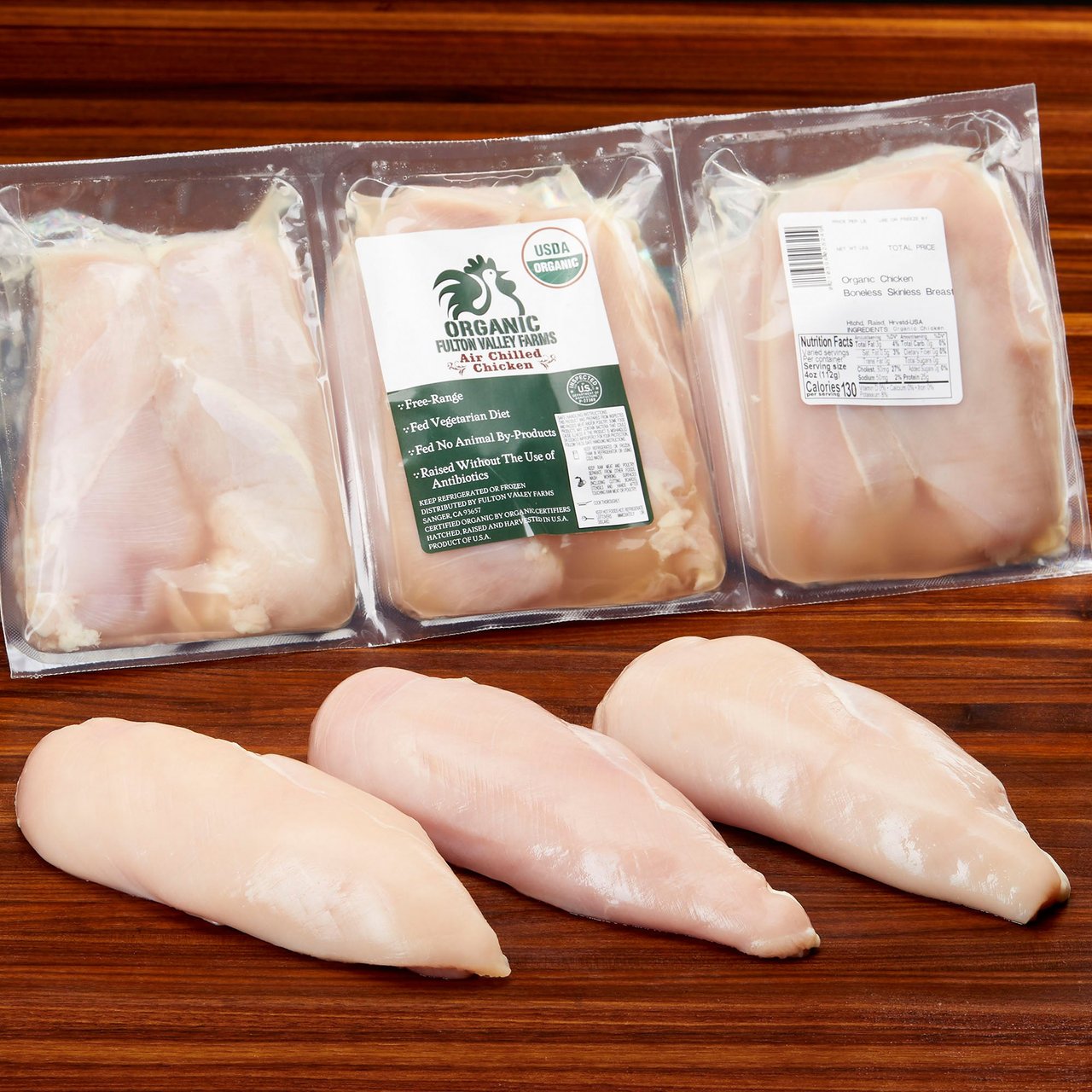 Fresh Organic Boneless Skinless Chicken Breast Per Lb