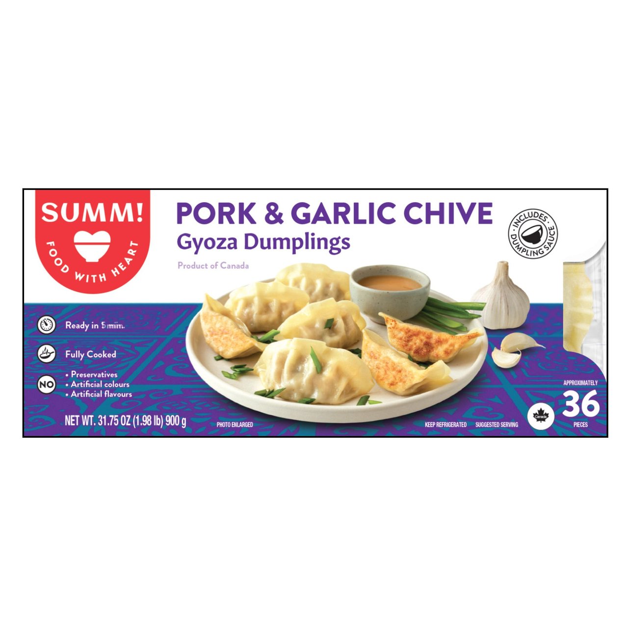 Summ! Pork & Garlic Chive Gyoza Dumplings 31.75 oz - Image 1