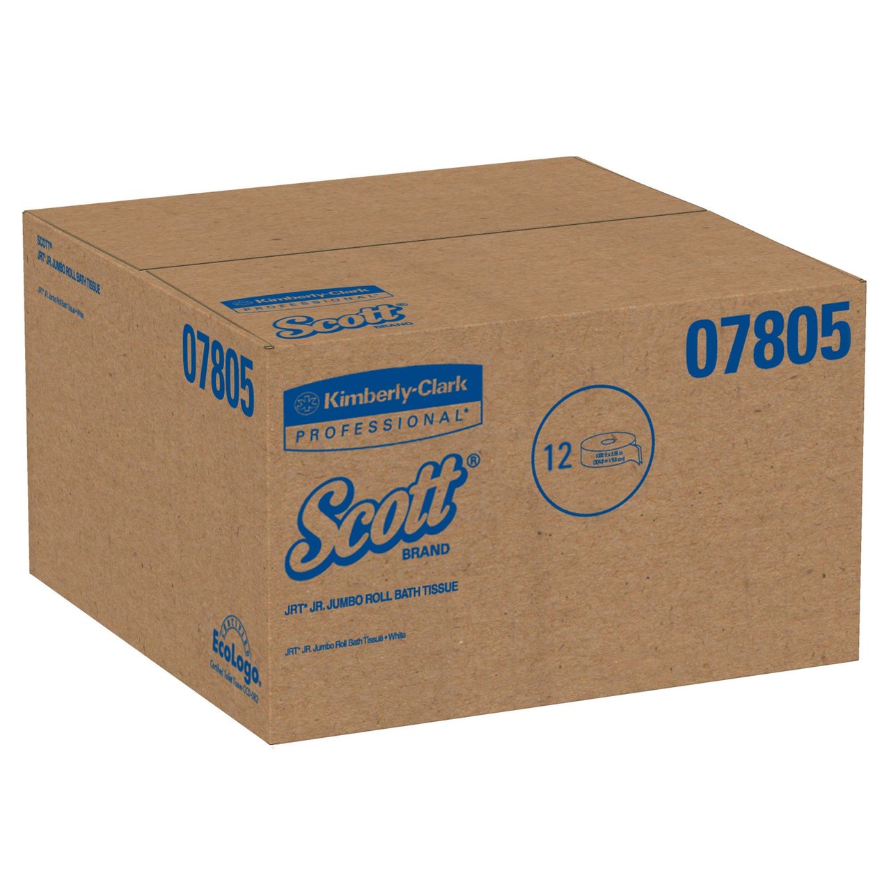 Scott JRT Jr. Jumbo Toilet Paper 9" Roll KCC07805, 12 Count - Image 1
