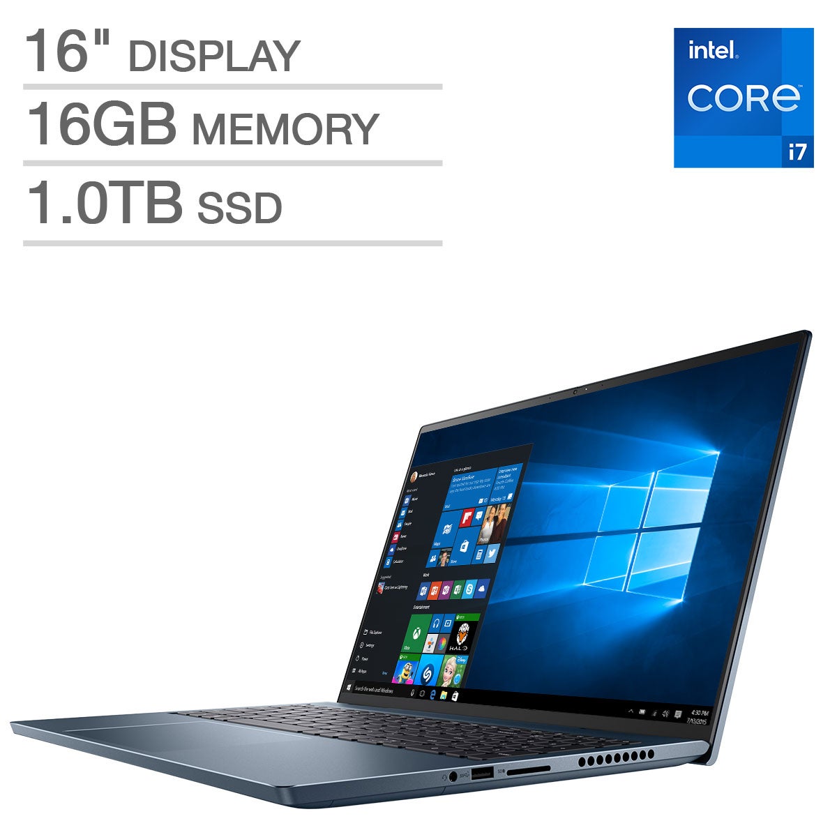 Dell Inspiron 16 Plus Laptop 11th Gen Intel Core i7-11800H, Blue - Image 1